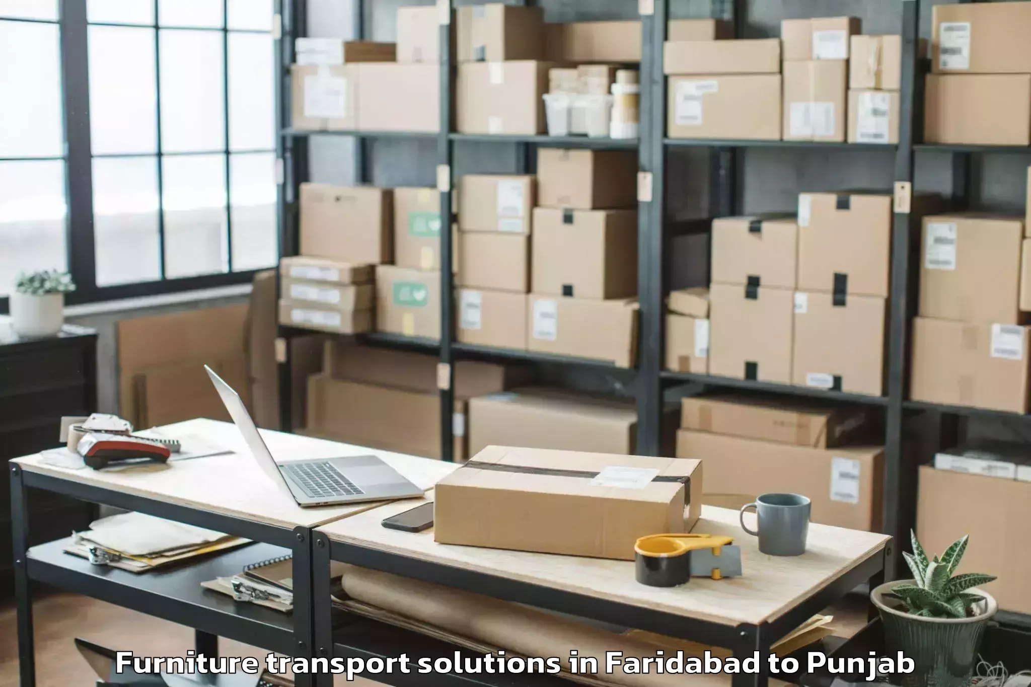 Affordable Faridabad to Payal Furniture Transport Solutions